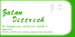 zalan dittrich business card